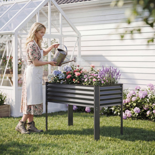 Galvanized Raised Garden Bed with Legs 46