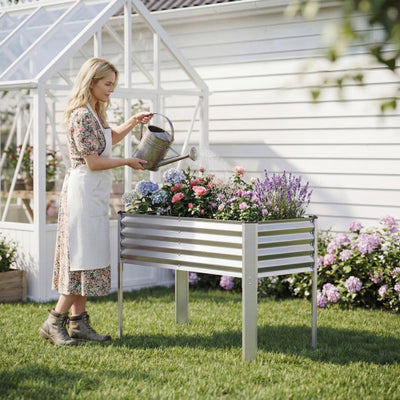 Galvanized Raised Garden Bed with Legs 46