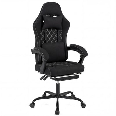 Gaming Chair Height Adjustable Computer Chair with Headrest Video Game Chair-Black