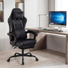 Gaming Chair Height Adjustable Computer Chair with Headrest Lumbar Support Linkage Armrests-Black