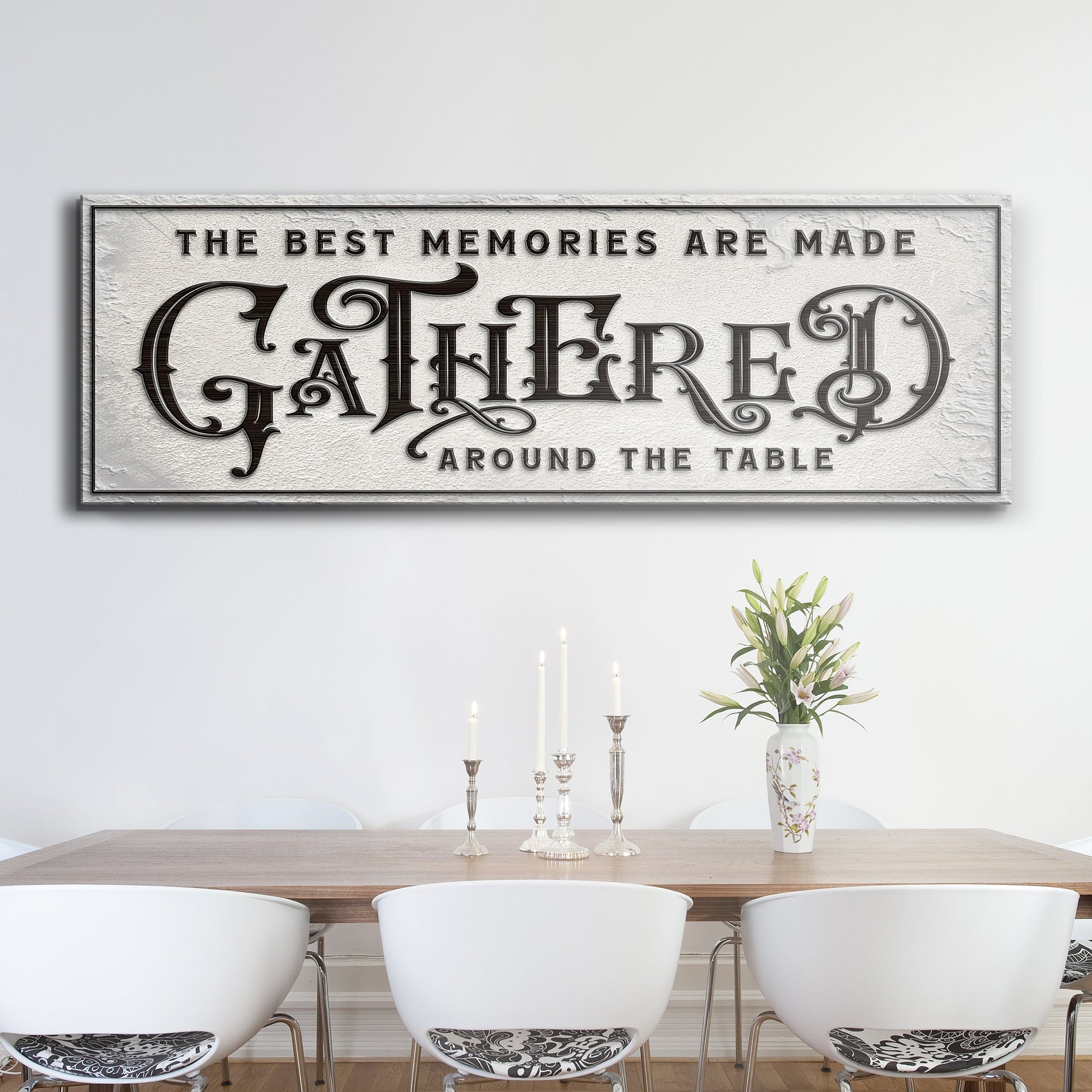 Gathered Around Table Sign II