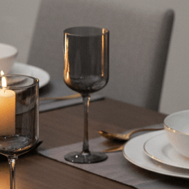 Smoky stemmed Wine Glass - Set of 4