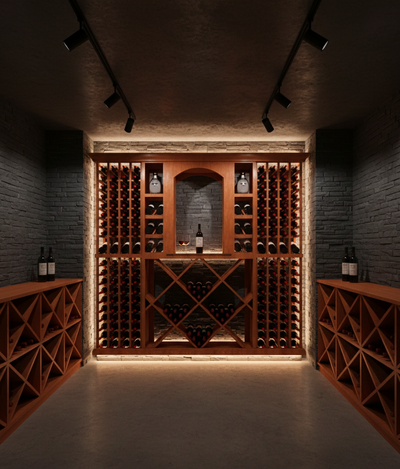7 Foot Wine Cellar Storage System | 306 Bottle Capacity