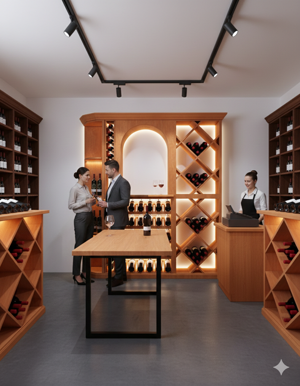 Luxury 6 Foot Wine Cellar Storage System - 210 Bottle Capacity