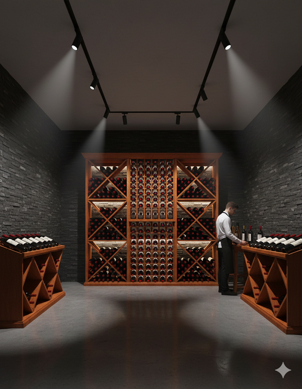 7 Foot Wine Cellar Storage System | 388 Bottle Capacity