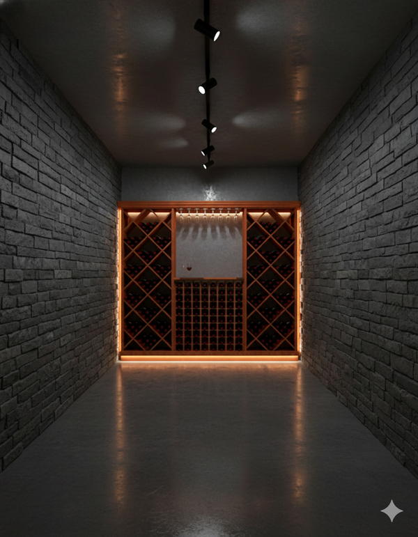 8 Foot Wine Cellar Storage System | 390 Bottle Capacity