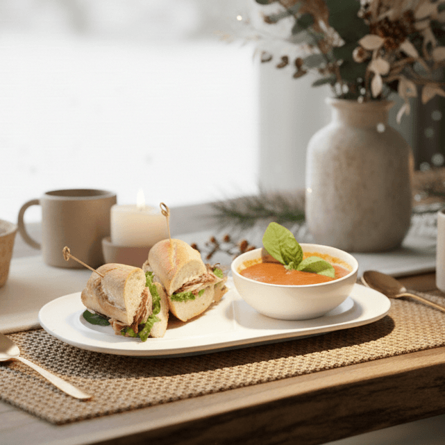 Soup and Sandwich Plate-Set of 4