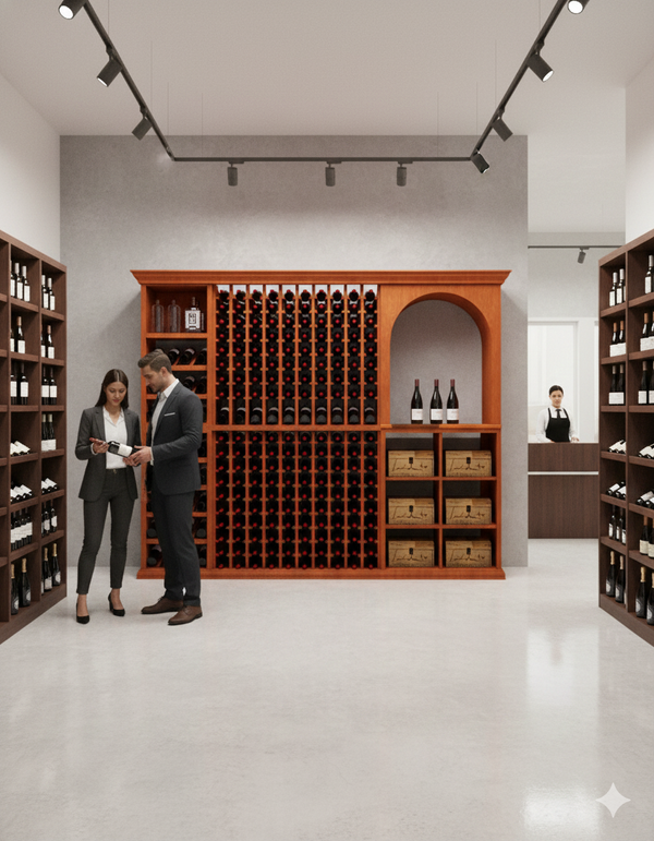 8 Foot Wine Cellar Storage System | 323 Bottle Capacity