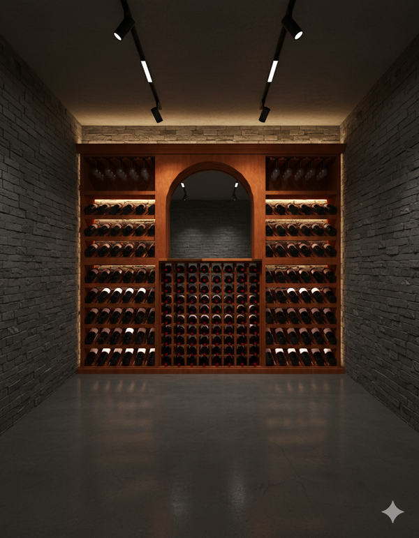 8 Foot Wine Cellar Storage System | 226 Bottle Capacity