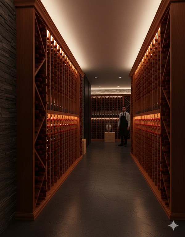 8 Foot Wine Cellar Storage System | 420 Bottle Capacity