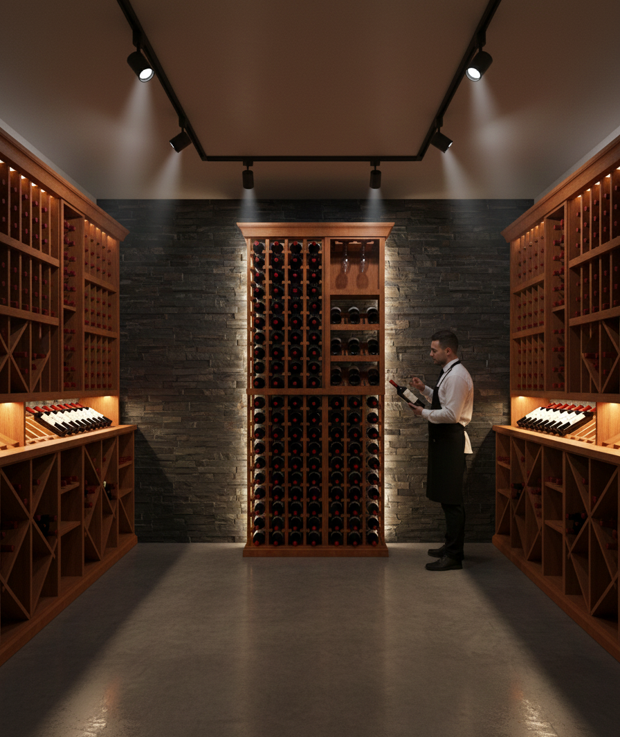 3 Foot Wine Cellar Storage System | 131 Bottle Capacity
