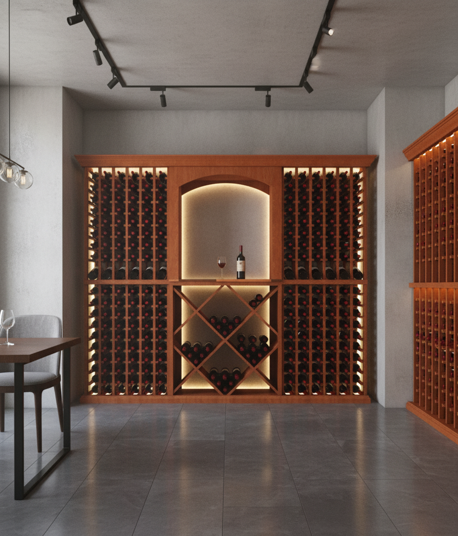 8 Foot Wine Cellar Storage System | 336 Bottle Capacity