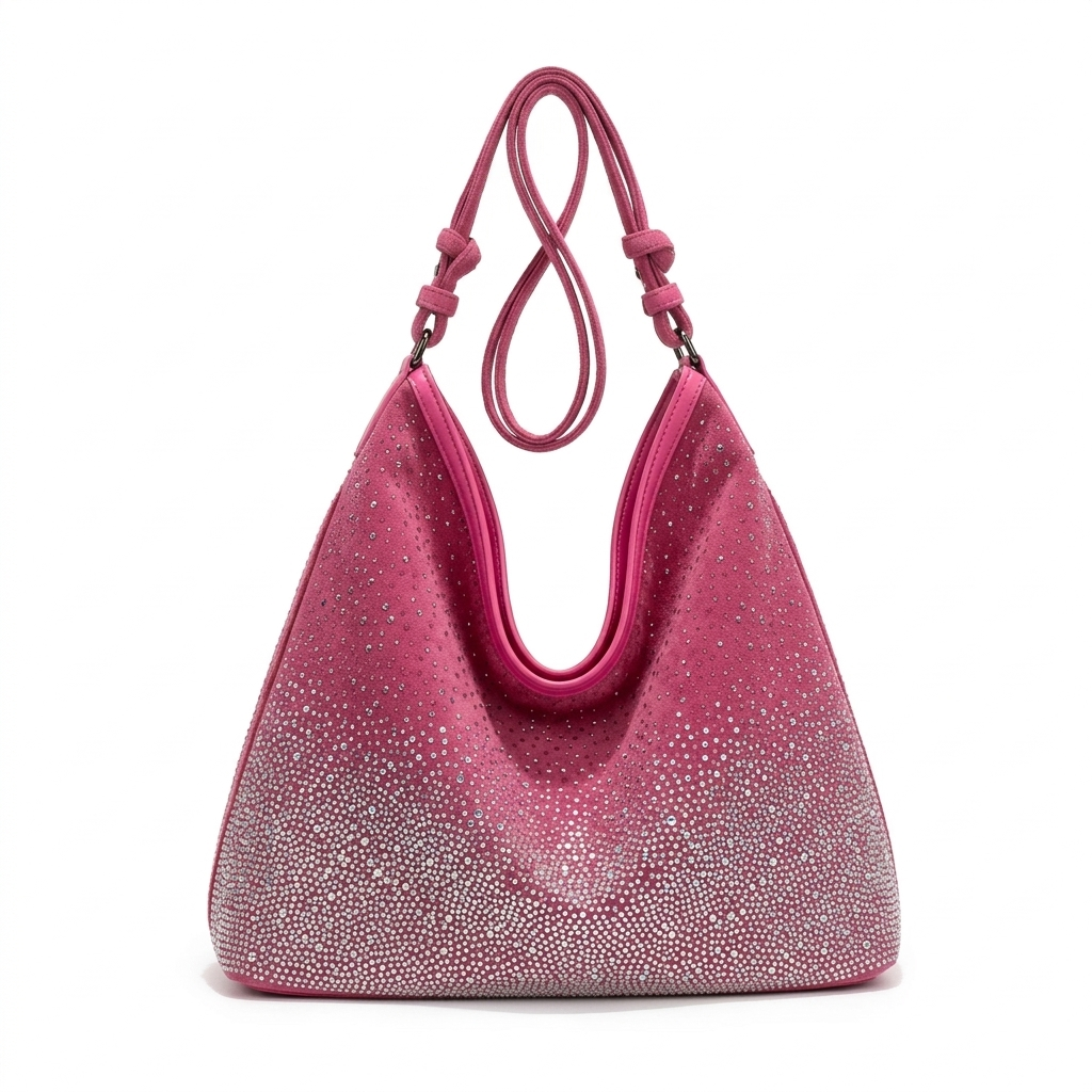 Luxury Rhinestone Diamond Shoulder Bag for Women - Sparkly Tote Bag Large Capacity Party Handbag