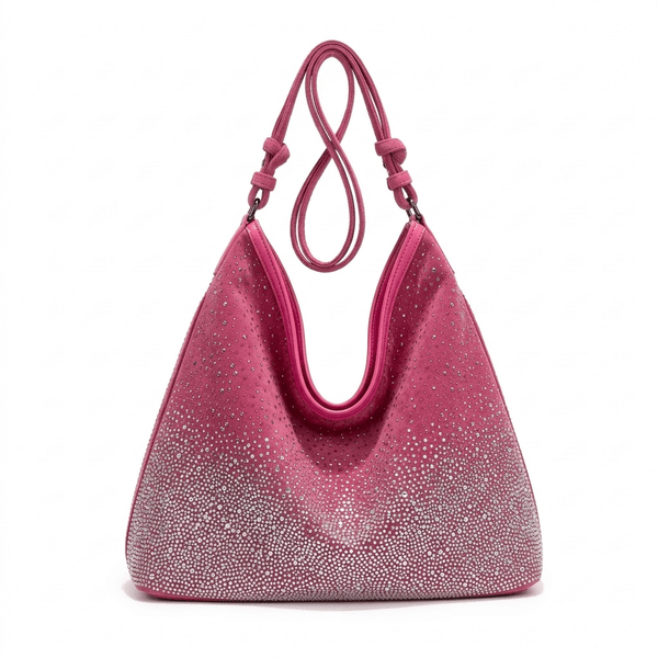 Luxury Rhinestone Diamond Shoulder Bag for Women - Sparkly Tote Bag Large Capacity Party Handbag