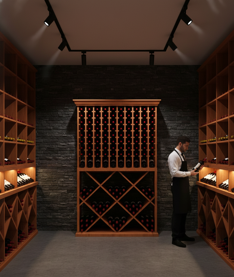 4 Foot Wine Cellar Storage System | 220 Bottle Capacity