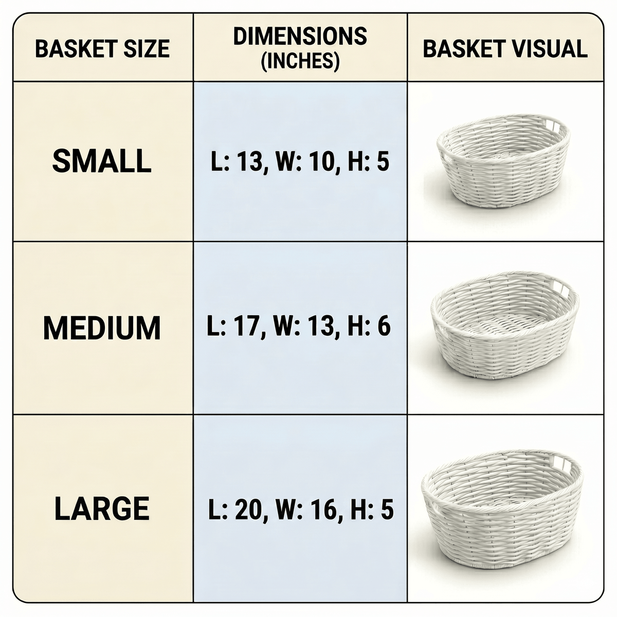 Multi-Purpose Nesting Rattan Basket 3-Piece Set