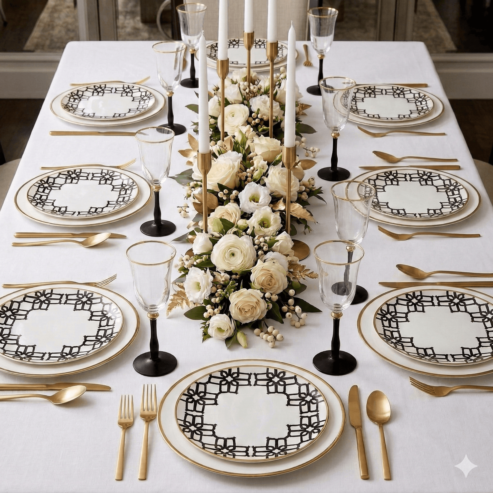 Geometric Accent Plate - Set of 4