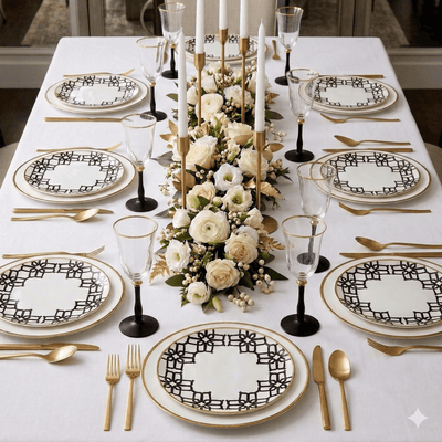Geometric Accent Plate - Set of 4
