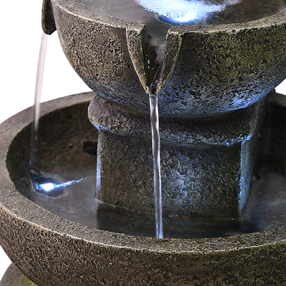 Resin Classical 3 Tier Tabletop Garden Fountain 16 Inch