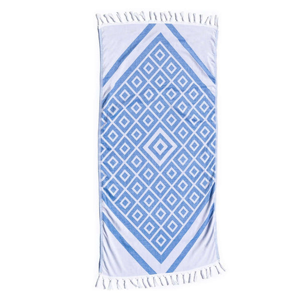 Turkish Towel | Body Towel | Blue + White