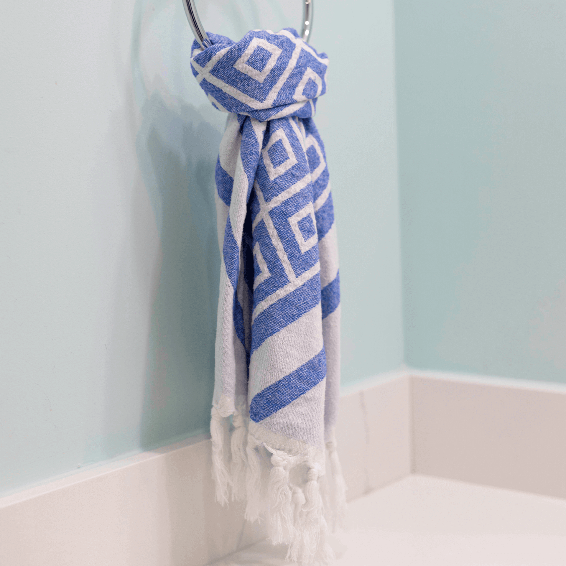 Turkish Towel | Single Set | Blue + White