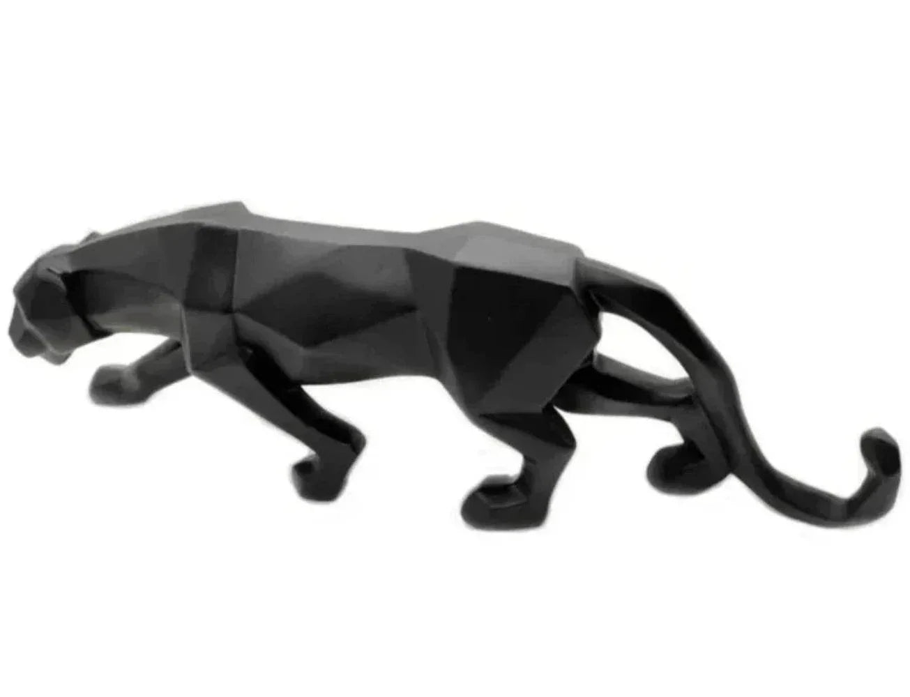 Geometric Panther Statue Small Faceted Decor for Modern Homes