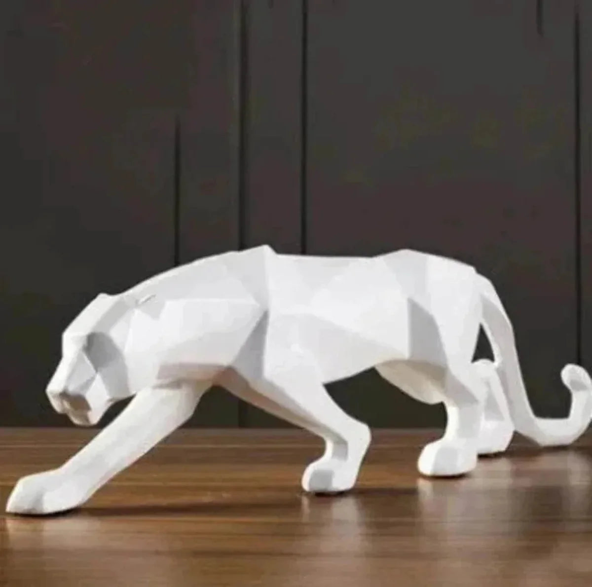 Geometric Panther Statue Small Faceted Decor for Modern Homes
