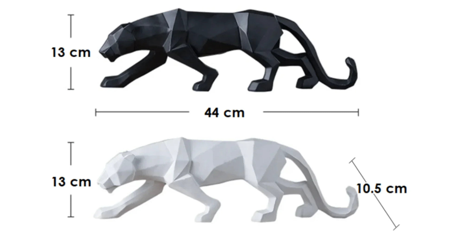 Geometric Panther Statue Small Faceted Decor for Modern Homes