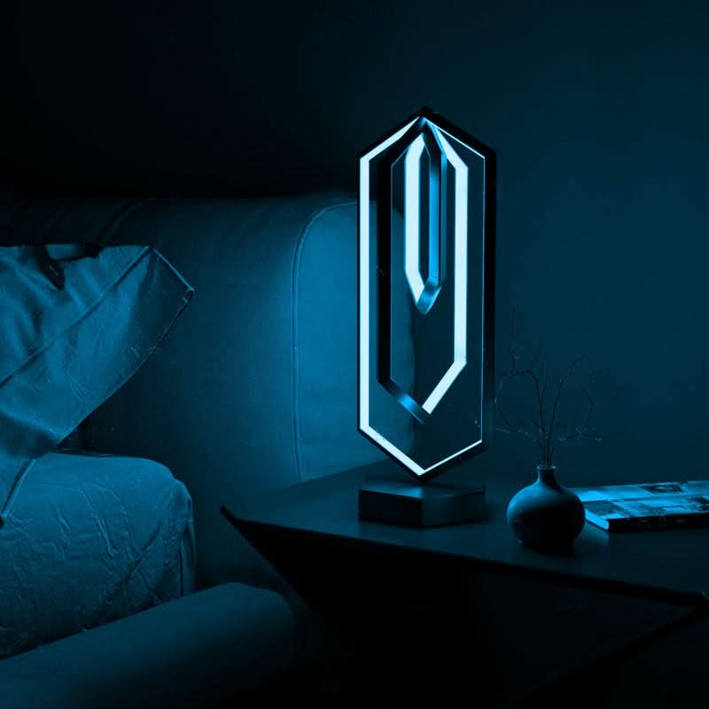 Geometric Table Lamp Iluminating