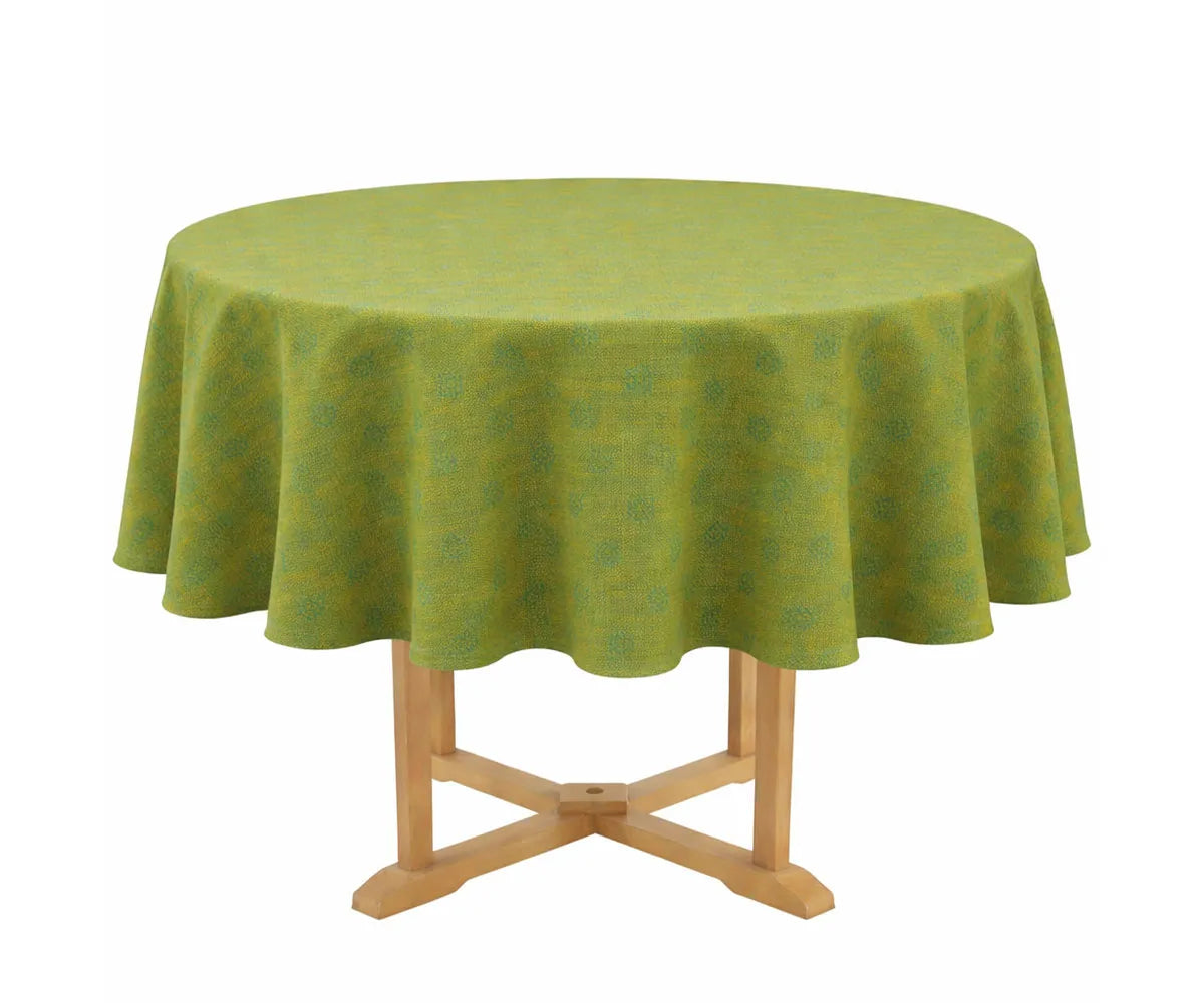 Round Block Print Tablecloths