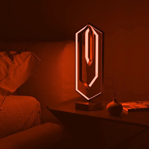 Geometric Table Lamp Iluminating