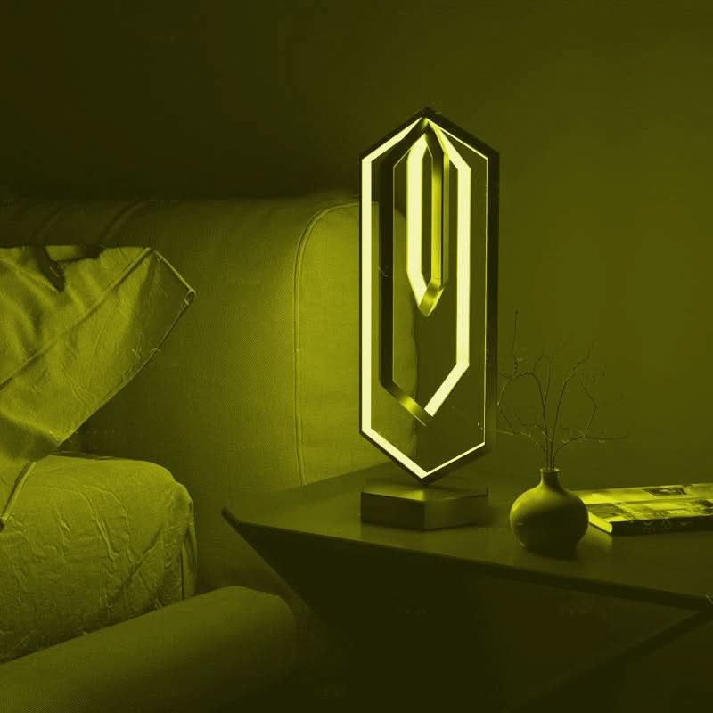Geometric Table Lamp Iluminating