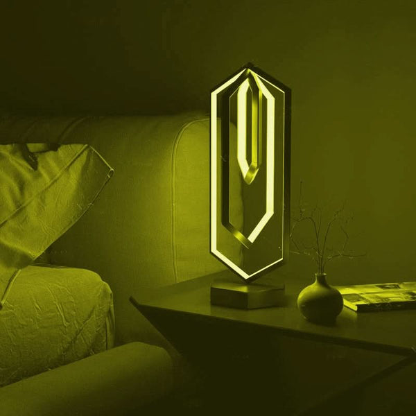 Geometric Table Lamp Iluminating