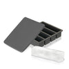 Glacier Highball Ice Cube Tray with Lid in Grey