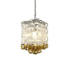 Glass Ice Cubes Transparent Amber Chandelier
