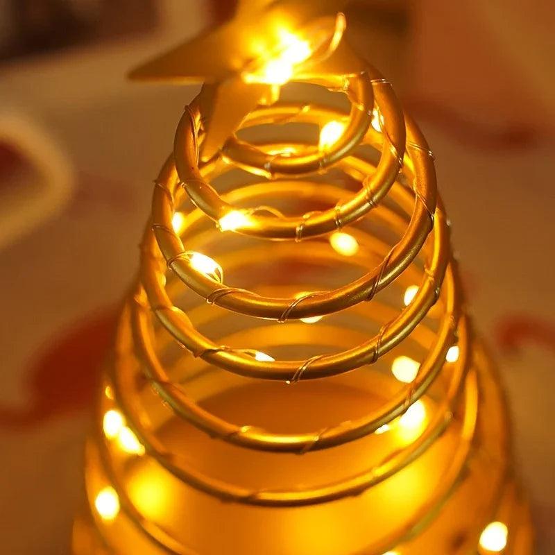 Glass Star Tree Topper with Warm White Twinkling Lights