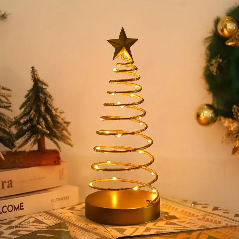 Glass Star Tree Topper with Warm White Twinkling Lights