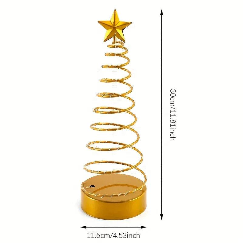 Glass Star Tree Topper with Warm White Twinkling Lights