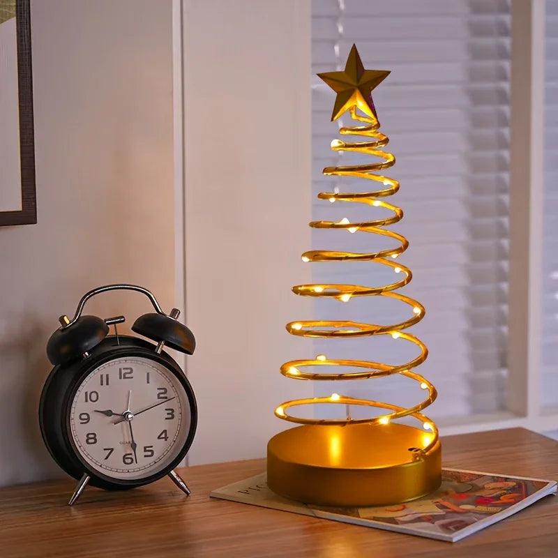 Glass Star Tree Topper with Warm White Twinkling Lights