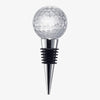 Golf Ball Wine & Champagne Bottle Stopper - Mouth-Blown Lead-Free Clear Glass Stopper, Novelty Glassware Beverage Cork, Wine Top Decoration, Gift for Red or White Wine & Golf Lover Alike 3.8