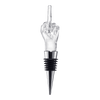 Unique Wine Bottle Stopper - Funny Wine Cork Beverage Bottle Sealer, Middle Finger Shaped Gag Gift For Wine Connoisseur & Lover, Reusable Glass Sealing Plug, Silicone Bottle Cap For Him, Her