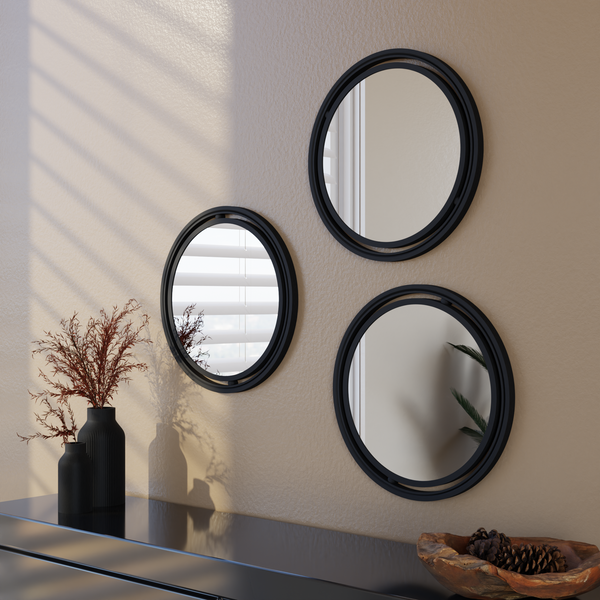 SET OF 3 GLOBE Mirror
