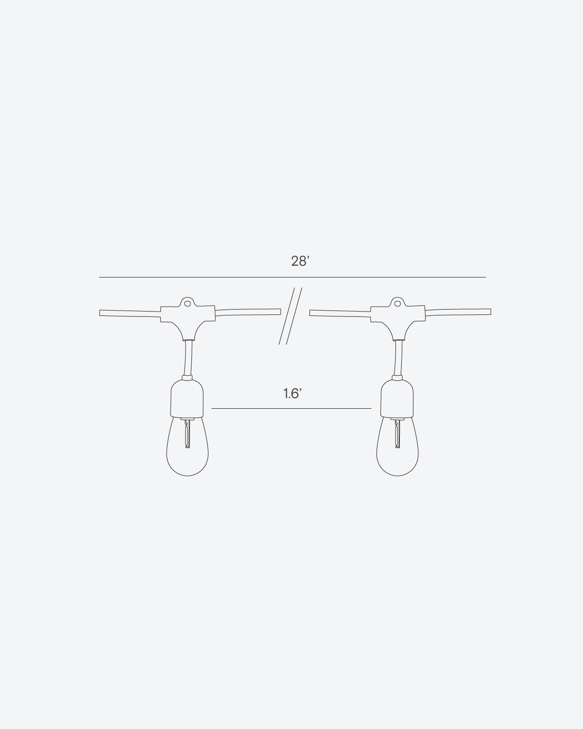 Solar LED Hanging String Lights with Brass Sockets
