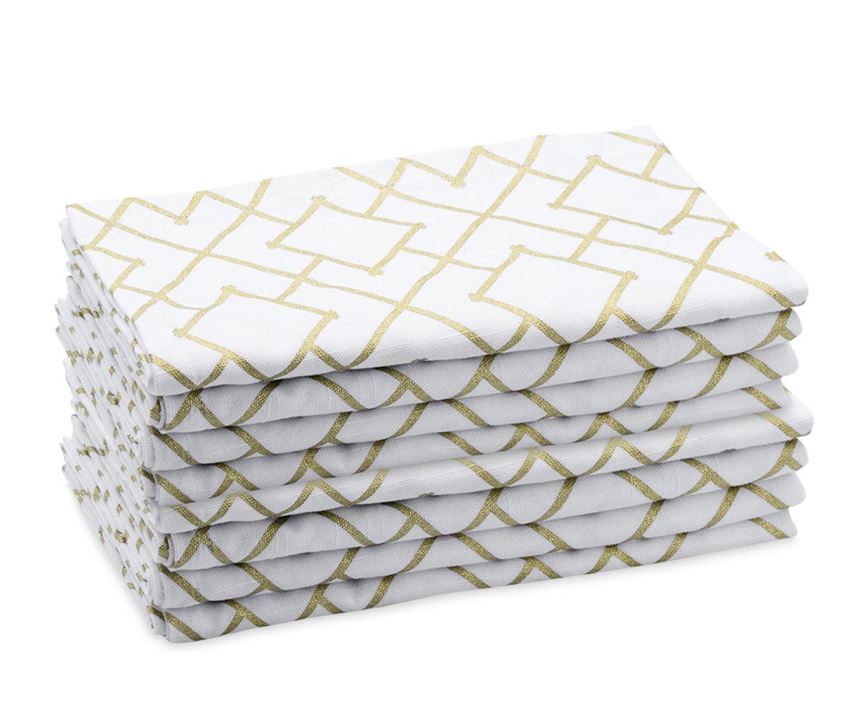 Printed Napkins - Metallic Gold Foil Napkins