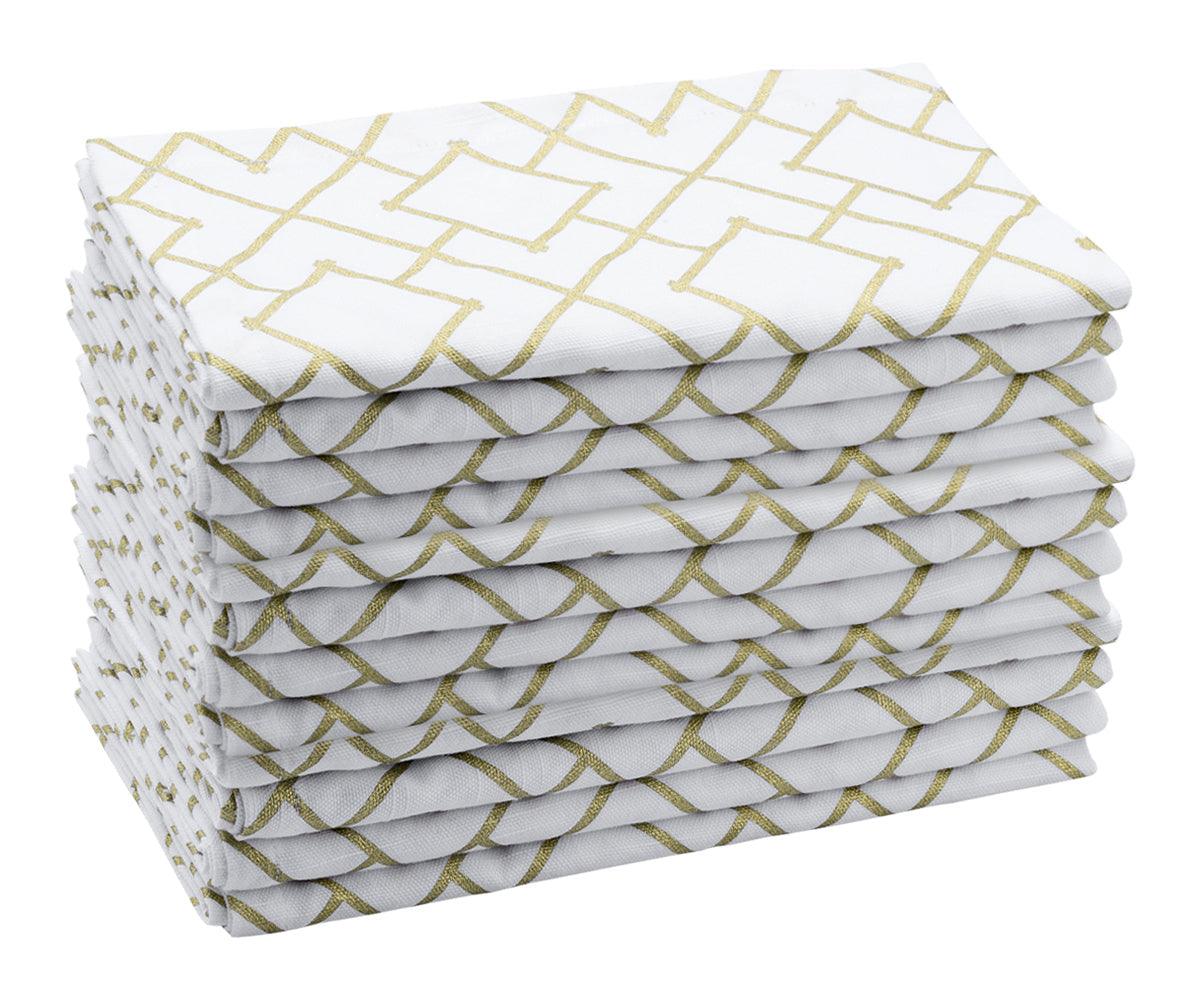 Printed Napkins - Metallic Gold Foil Napkins