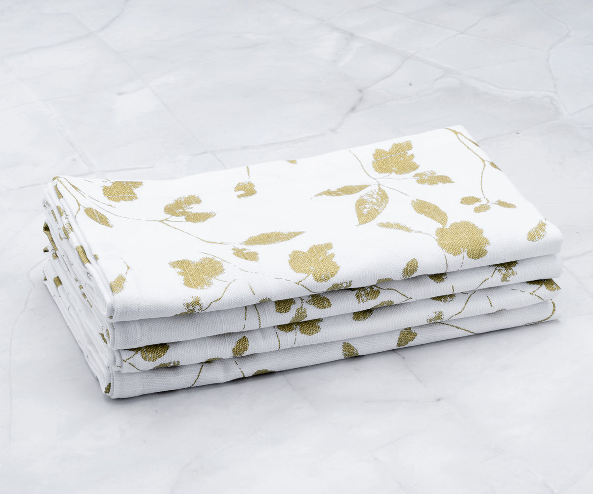 Custom Print Metallic Cotton Napkins - Customized Napkins