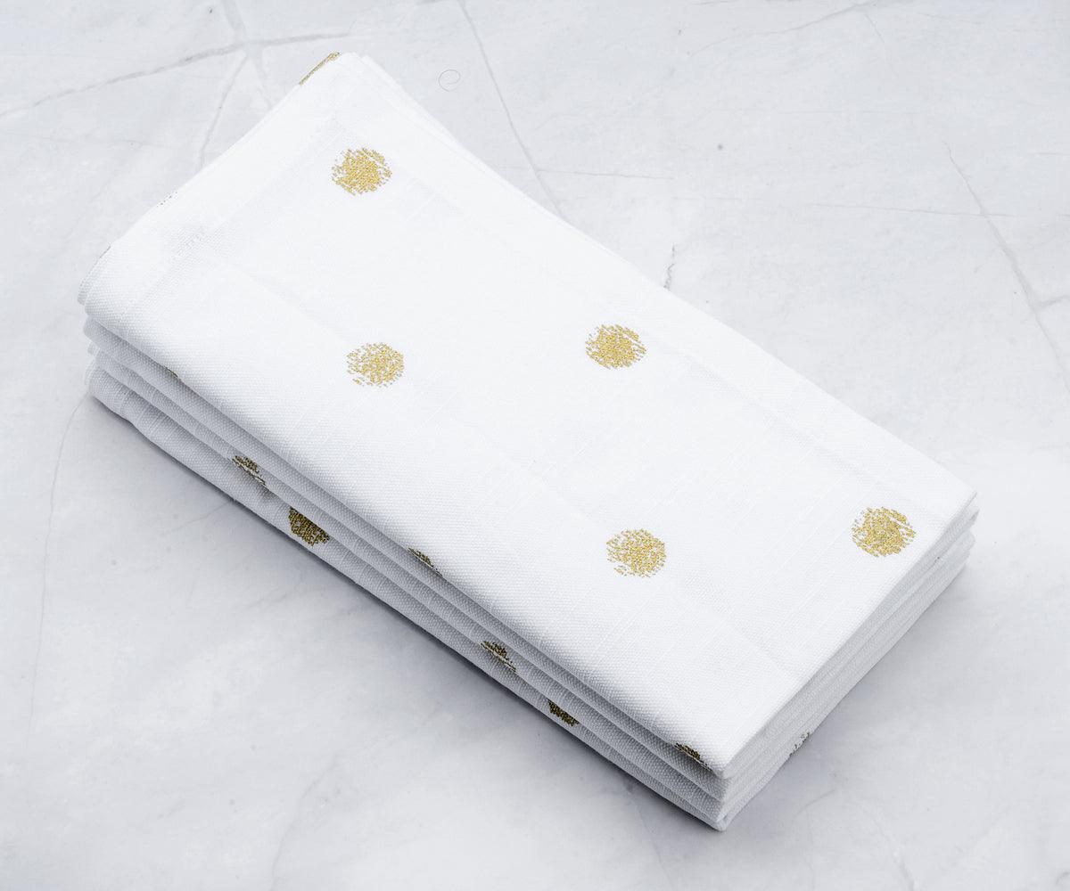 Custom Print Metallic Cotton Napkins - Customized Napkins