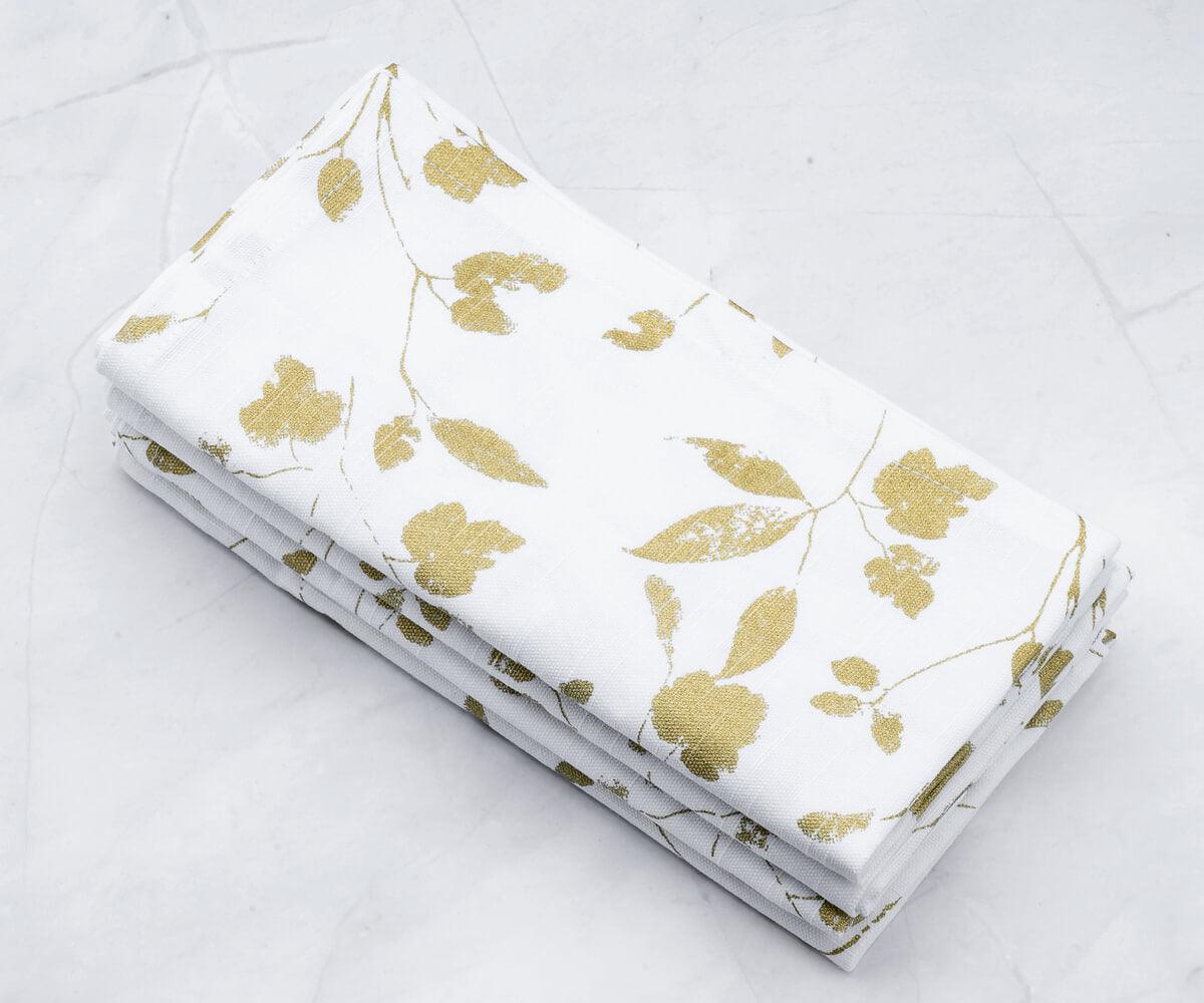 Printed Napkins - Metallic Gold Foil Napkins