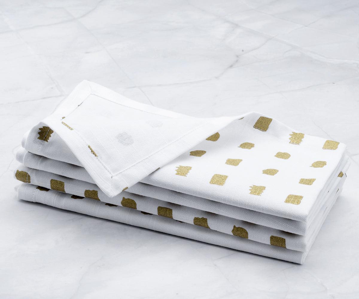 Custom Print Metallic Cotton Napkins - Customized Napkins