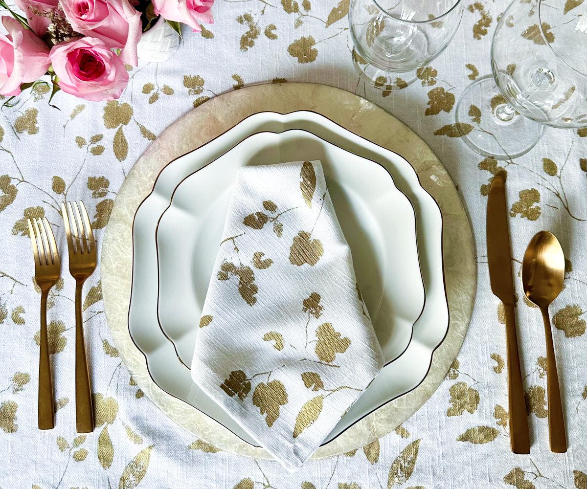 Printed Napkins - Metallic Gold Foil Napkins